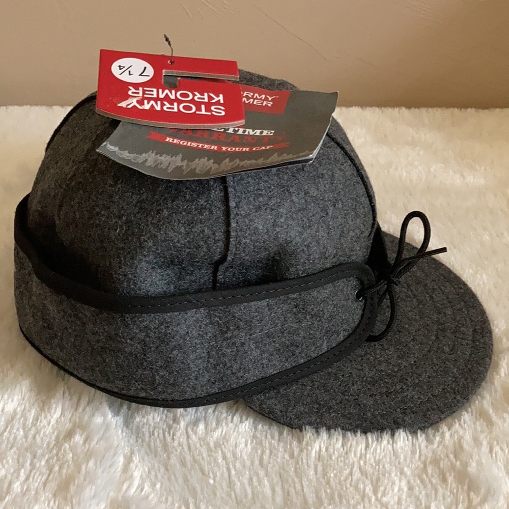 Stormy Kromer Men’s Charcoal Wool Cap - Gray